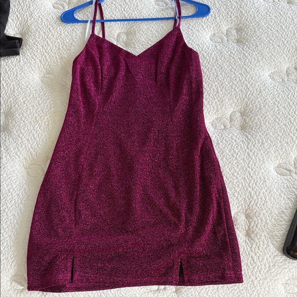 Lulu's Sparkling Fuchsia Mini Dress